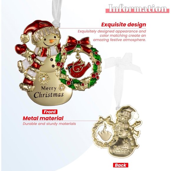 🆕Christmas Tree Ornaments Hanging Charm Decorative Pendant Car Holiday Keepsake - Picture 4 of 7